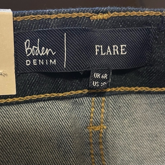 Boden Denim NWT Women’s High Rise Dark Wash Super Flare Jeans Size 2R - Picture 8 of 10